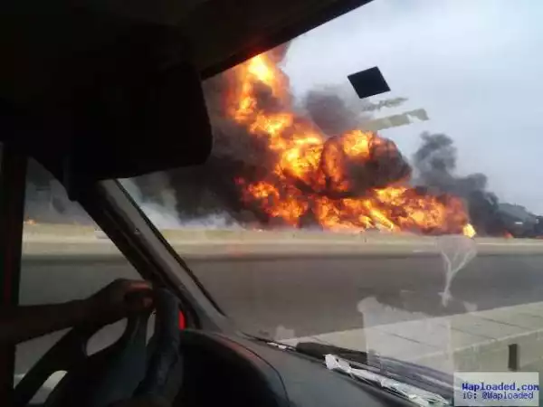 Tanker explodes at Cele bus stop, Lagos; Driver, 3 people reportedly dead
